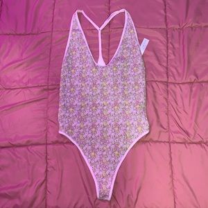 Forever 21 floral thing bodysuit